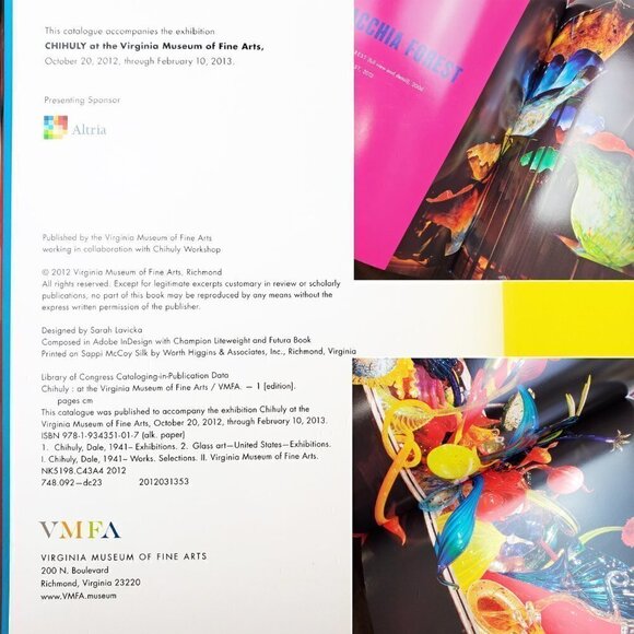 Chihuly Signed Book Virginia Museum Fine Arts VMFA Glass Exhibit Hardcover 2012 - Picture 4 of 10